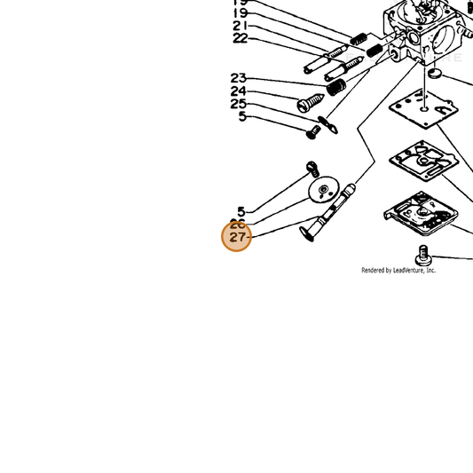 ECHO part 12313116130 — IPL diagram snippet (6x zoom, amber highlight)