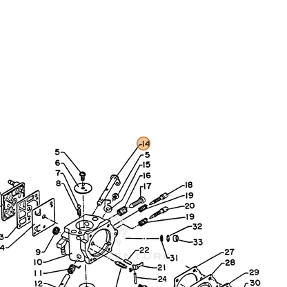 ECHO part 12313117330 — IPL diagram snippet (6x zoom, amber highlight)