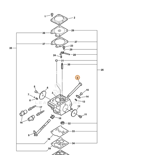 ECHO part 12313135430 — IPL diagram snippet (6x zoom, amber highlight)