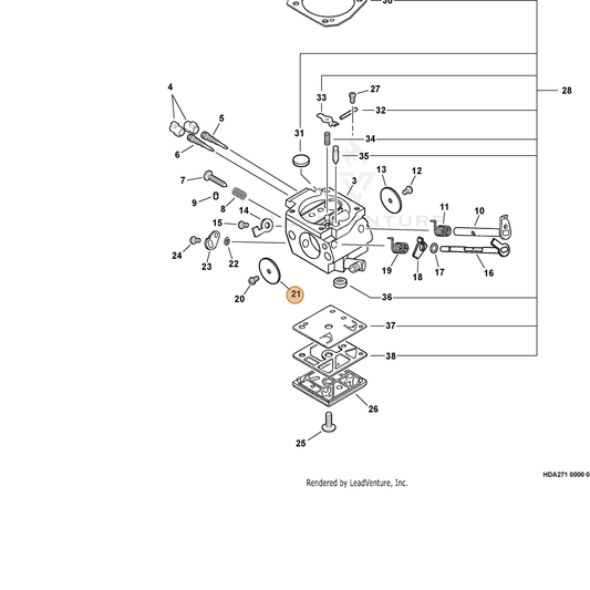 ECHO part 12313232430 — IPL diagram snippet (6x zoom, amber highlight)