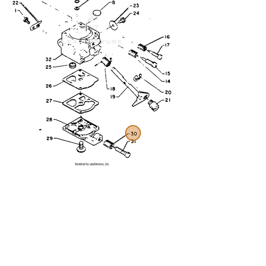 ECHO part 12313311130 — IPL diagram snippet (6x zoom, amber highlight)