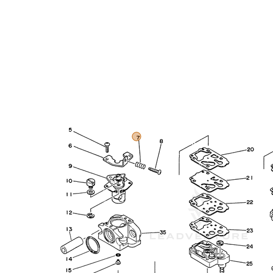 ECHO part 12313326030 — IPL diagram snippet (6x zoom, amber highlight)