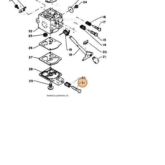 ECHO part 12313406320 — IPL diagram snippet (6x zoom, amber highlight)
