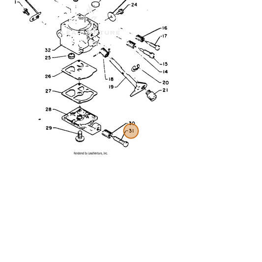 ECHO part 12313406530 — IPL diagram snippet (6x zoom, amber highlight)