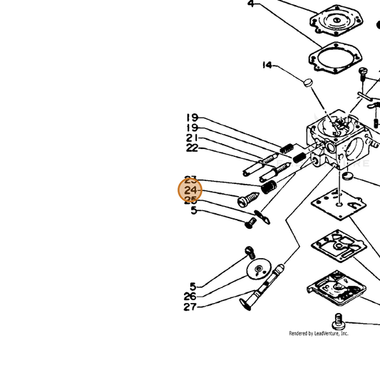 ECHO part 12313416130 — IPL diagram snippet (6x zoom, amber highlight)