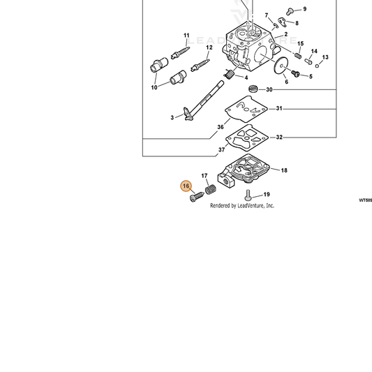 ECHO part 12313419730 — IPL diagram snippet (6x zoom, amber highlight)
