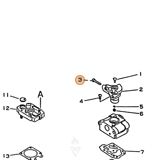 ECHO part 12313440030 — IPL diagram snippet (6x zoom, amber highlight)