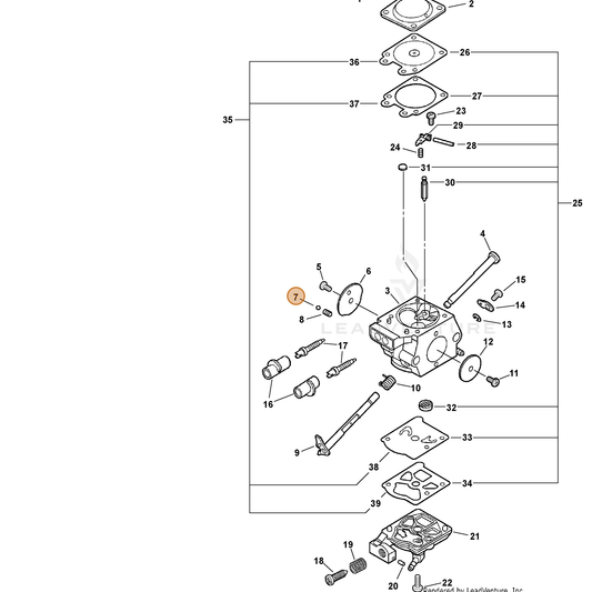 ECHO part 12313610630 — IPL diagram snippet (6x zoom, amber highlight)