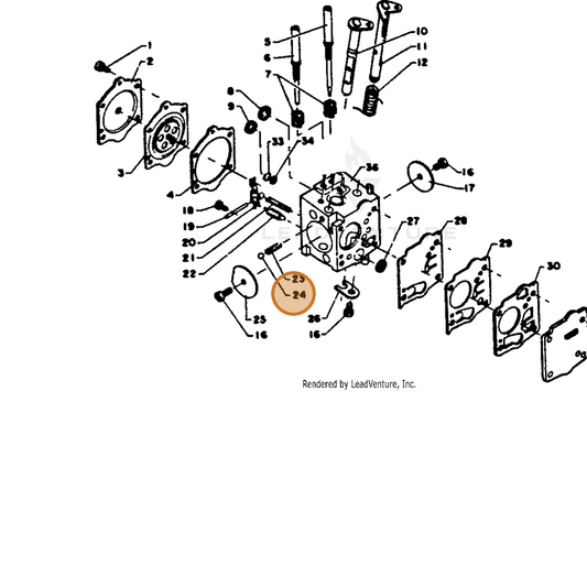 ECHO part 12313610631 — IPL diagram snippet (6x zoom, amber highlight)