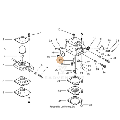 ECHO part 12313704260 — IPL diagram snippet (6x zoom, amber highlight)