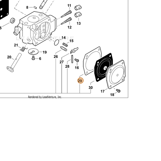 ECHO part 12314016131 — IPL diagram snippet (6x zoom, amber highlight)