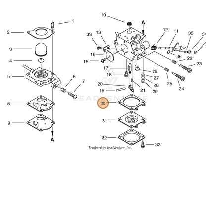 ECHO part 12314027230 — IPL diagram snippet (6x zoom, amber highlight)