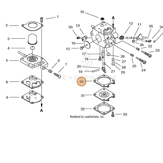 ECHO part 12314027230 — IPL diagram snippet (6x zoom, amber highlight)