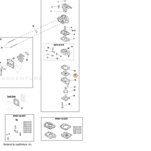 ECHO part 12314103930 — IPL diagram snippet (6x zoom, amber highlight)