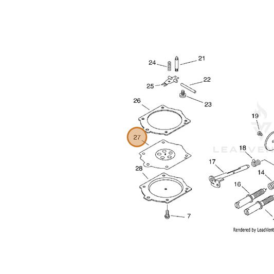 ECHO part 12314105260 — IPL diagram snippet (6x zoom, amber highlight)