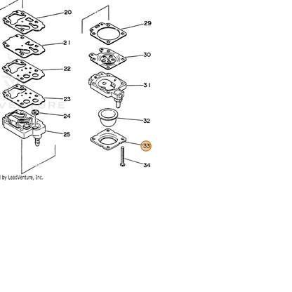 ECHO part 12314202960 — IPL diagram snippet (6x zoom, amber highlight)