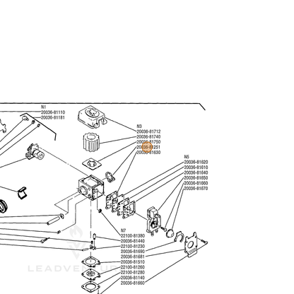 ECHO part 12314340030 — IPL diagram snippet (6x zoom, amber highlight)