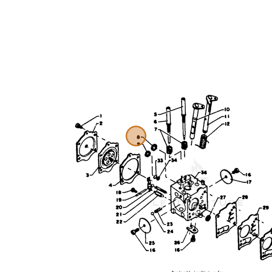 ECHO part 12314510630 — IPL diagram snippet (6x zoom, amber highlight)