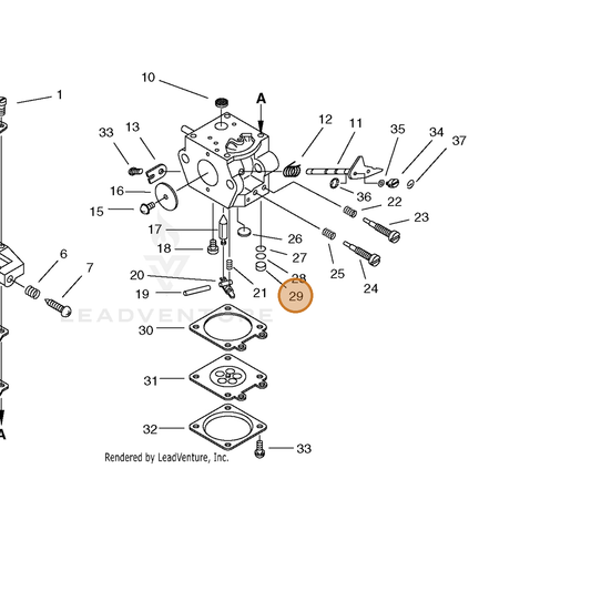 ECHO part 12314617330 — IPL diagram snippet (6x zoom, amber highlight)