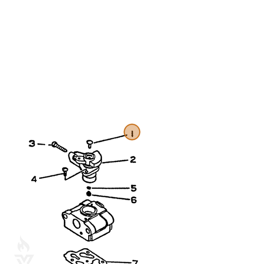 ECHO part 12314644330 — IPL diagram snippet (6x zoom, amber highlight)