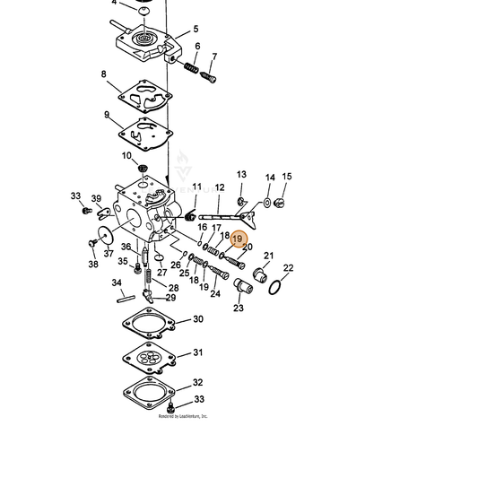 ECHO part 12314939630 — IPL diagram snippet (6x zoom, amber highlight)