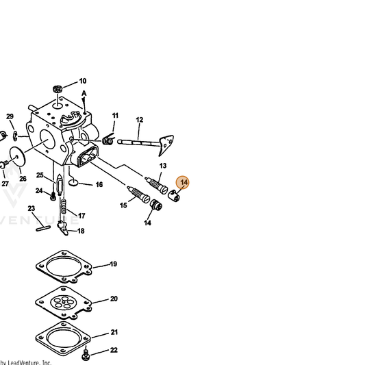 ECHO part 12315139230 — IPL diagram snippet (6x zoom, amber highlight)