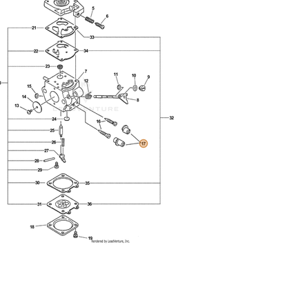 ECHO part 12315139530 — IPL diagram snippet (6x zoom, amber highlight)