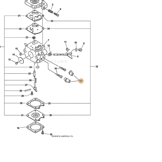 ECHO part 12315139530 — IPL diagram snippet (6x zoom, amber highlight)