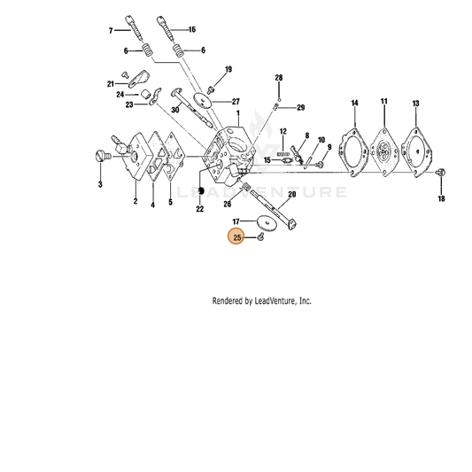 ECHO part 12315410630 — IPL diagram snippet (6x zoom, amber highlight)