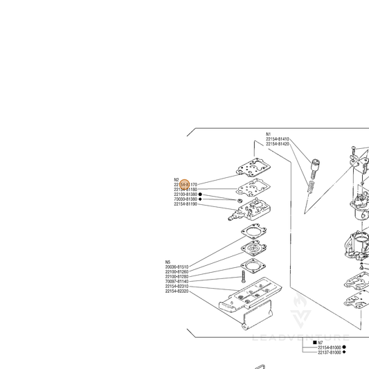 ECHO part 12316035630 — IPL diagram snippet (6x zoom, amber highlight)