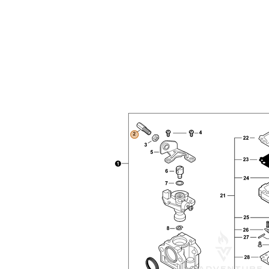 ECHO part 12316156431 — IPL diagram snippet (6x zoom, amber highlight)