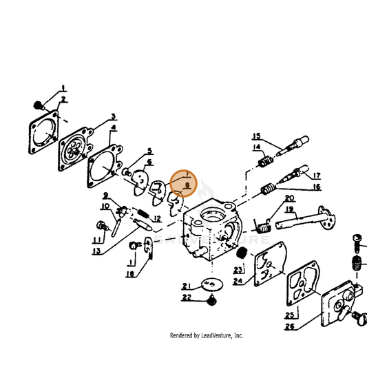 ECHO part 12316403930 — IPL diagram snippet (6x zoom, amber highlight)