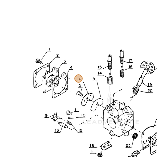 ECHO part 12316610530 — IPL diagram snippet (6x zoom, amber highlight)