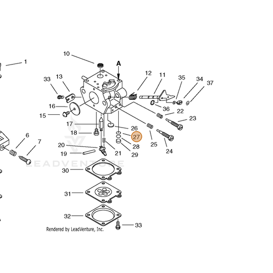 ECHO part 12316810630 — IPL diagram snippet (6x zoom, amber highlight)
