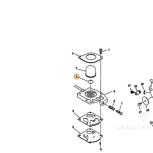 ECHO part 12317135630 — IPL diagram snippet (6x zoom, amber highlight)