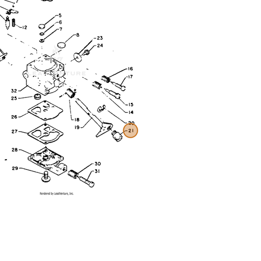 ECHO part 12317204320 — IPL diagram snippet (6x zoom, amber highlight)