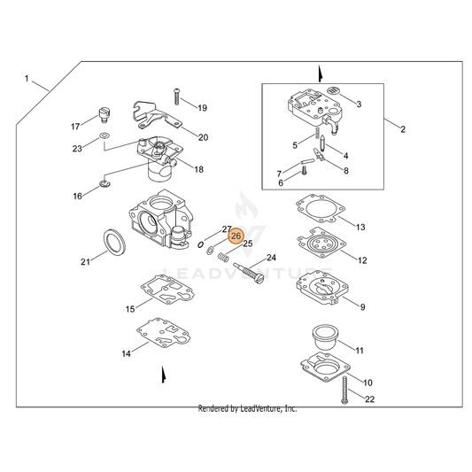 ECHO part 12317454230 — IPL diagram snippet (6x zoom, amber highlight)
