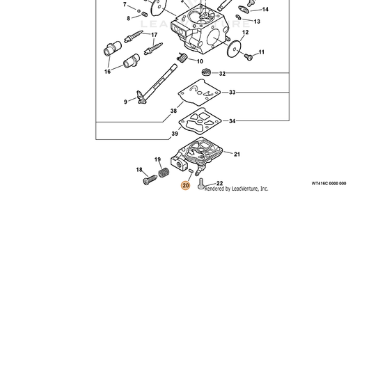 ECHO part 12317815030 — IPL diagram snippet (6x zoom, amber highlight)