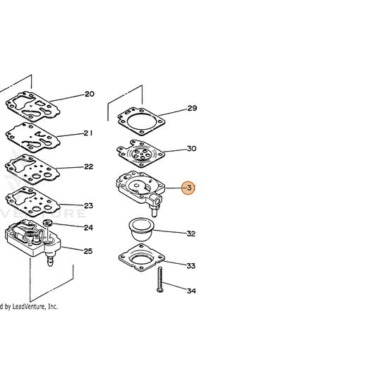 ECHO part 12318046130 — IPL diagram snippet (6x zoom, amber highlight)