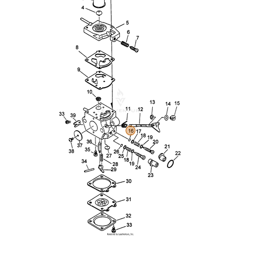 ECHO part 12318339630 — IPL diagram snippet (6x zoom, amber highlight)