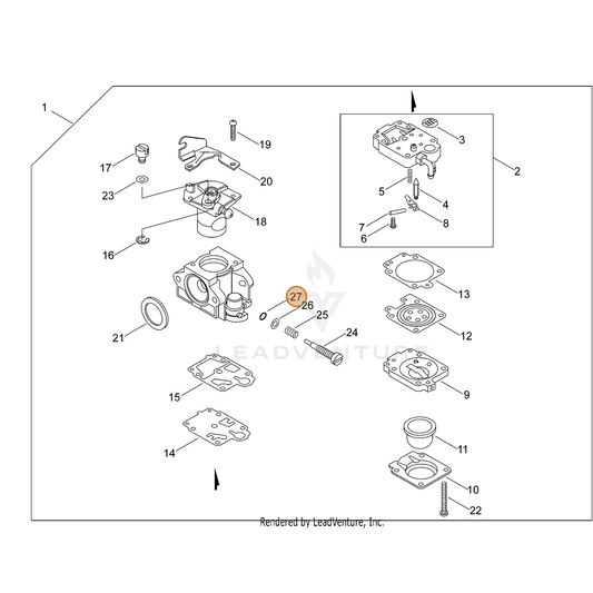 ECHO part 12318354230 — IPL diagram snippet (6x zoom, amber highlight)