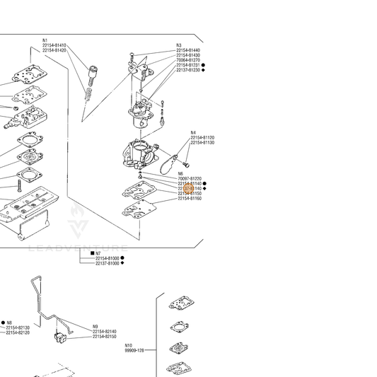 ECHO part 12318435630 — IPL diagram snippet (6x zoom, amber highlight)