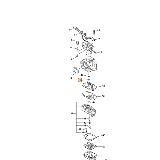 ECHO part 12318457730 — IPL diagram snippet (6x zoom, amber highlight)