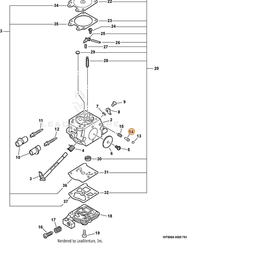 ECHO part 12318509660 — IPL diagram snippet (6x zoom, amber highlight)