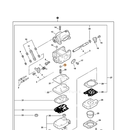 ECHO part 12318539130 — IPL diagram snippet (6x zoom, amber highlight)