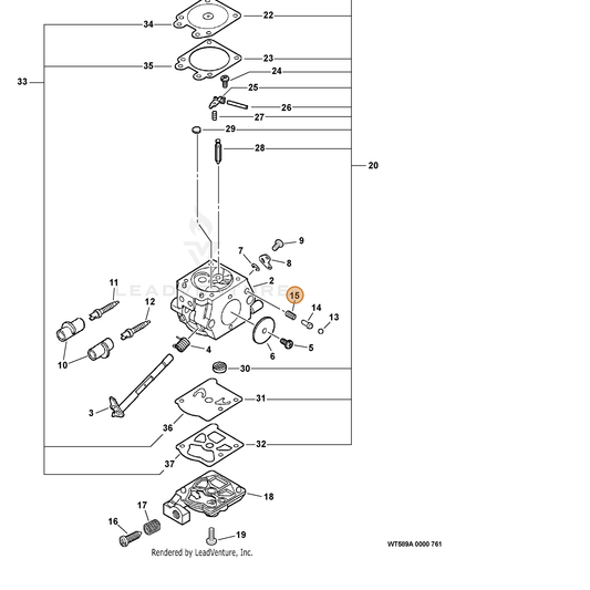 ECHO part 12318609660 — IPL diagram snippet (6x zoom, amber highlight)