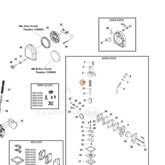 ECHO part 12411450330 — IPL diagram snippet (6x zoom, amber highlight)
