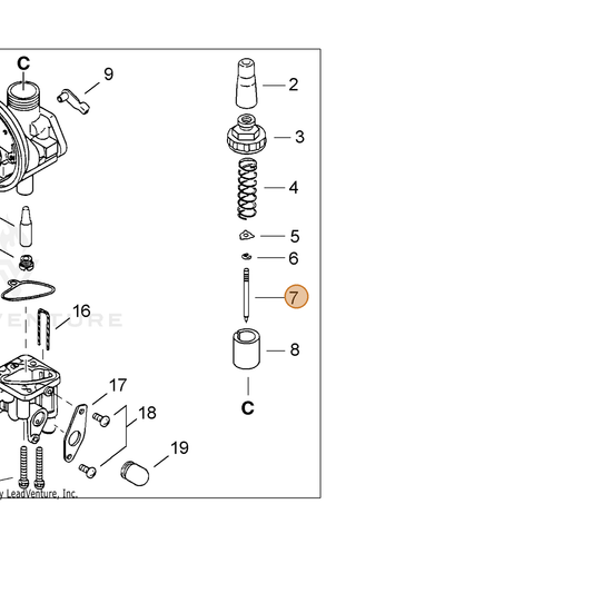 ECHO part 12411705910 — IPL diagram snippet (6x zoom, amber highlight)