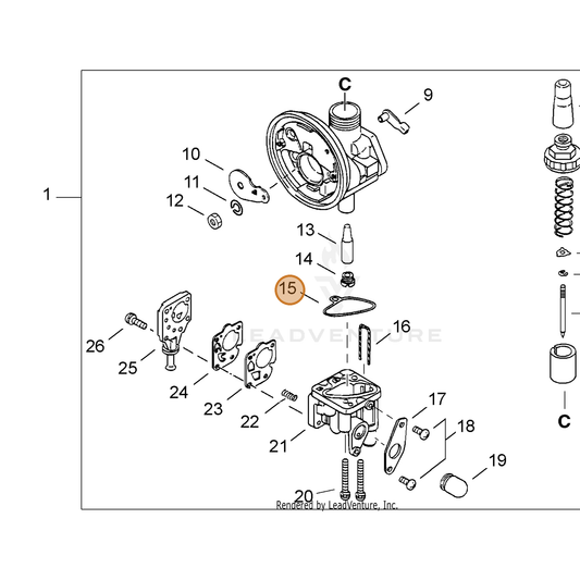 ECHO part 12412305510 — IPL diagram snippet (6x zoom, amber highlight)