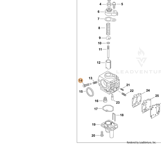ECHO part 12412913410 — IPL diagram snippet (6x zoom, amber highlight)
